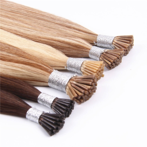 Youzi Top Selling Keratin Unprocessed Virgin Remy Indian Human Hair I Tip Hair Extensions