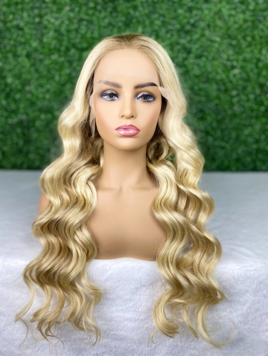 Customized Silk Base Hand-tied Full Lace Wig Raw Virgin Russian Human Hair Wavy Wig