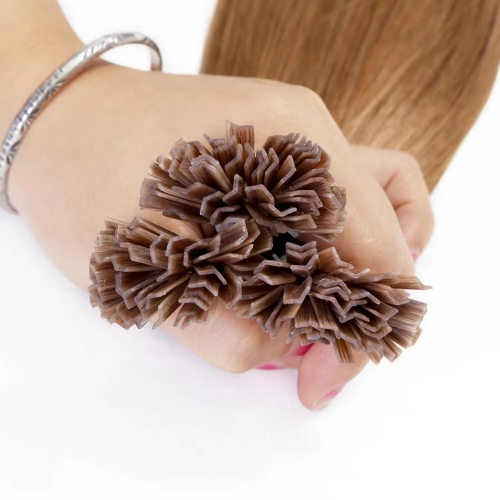 Youzi Factory Wholesale 100% Russian Raw Human Hair V Tip Extension