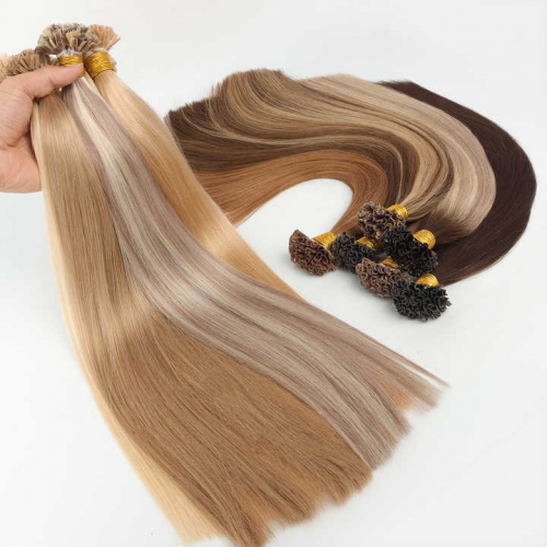 Virgin Indian Remy Human Hair U-tip Hair Extension Pre-bonded Keratin Hair