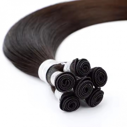 Hand Tied Weft Russian Hair Raw European Hair Weft Extensions High Quality Human Hair