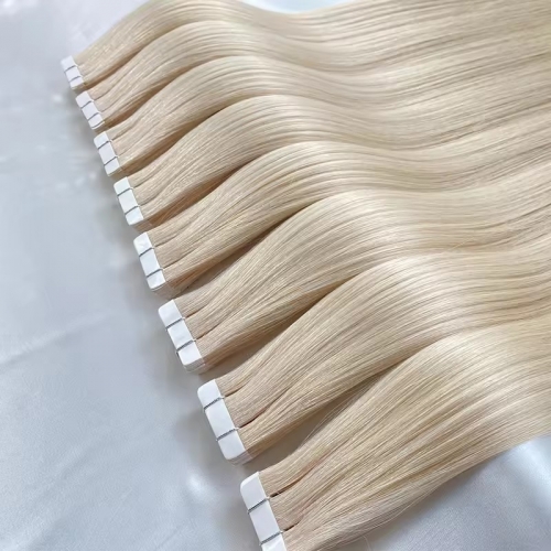 Wholesale Russian Hair European Hair Tape in Hair Extensions Cuticle Aligned Double Drawn Human Hair Extensions Tape Hair