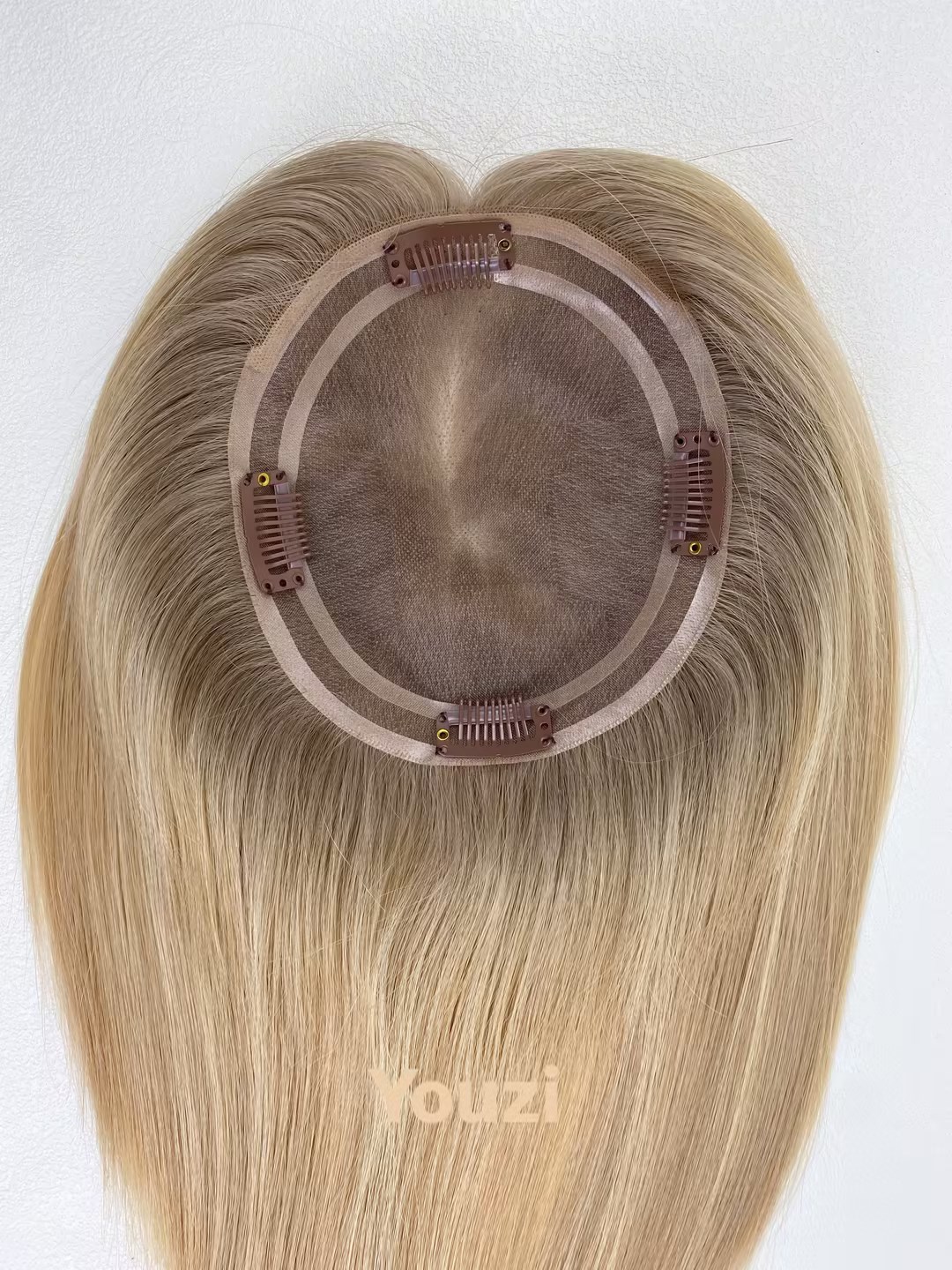 1 stock 5.5x6 monofilament toppers 10inch raw hair thickness %80 color #44r 1 stock 5.5x6 monofilament toppers 10inch raw hair thickness %80 color #44r
