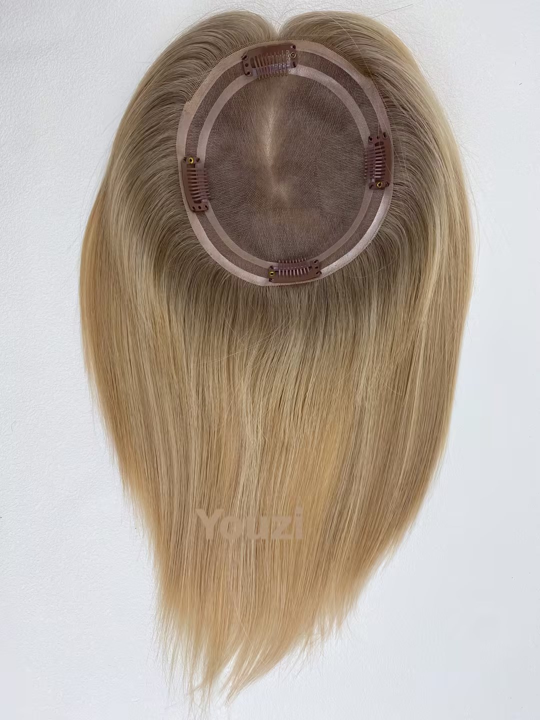1 stock 5.5x6 monofilament toppers 10inch raw hair thickness %80 color #44r 1 stock 5.5x6 monofilament toppers 10inch raw hair thickness %80 color #44r
