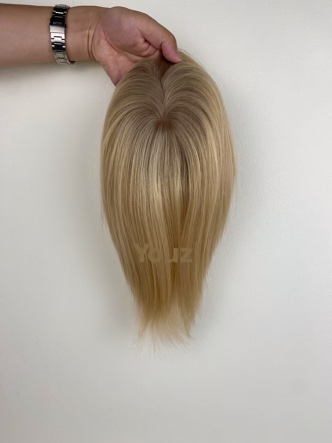 1 stock 5.5x6 monofilament toppers 10inch raw hair thickness %80 color #44r 1 stock 5.5x6 monofilament toppers 10inch raw hair thickness %80 color #44r